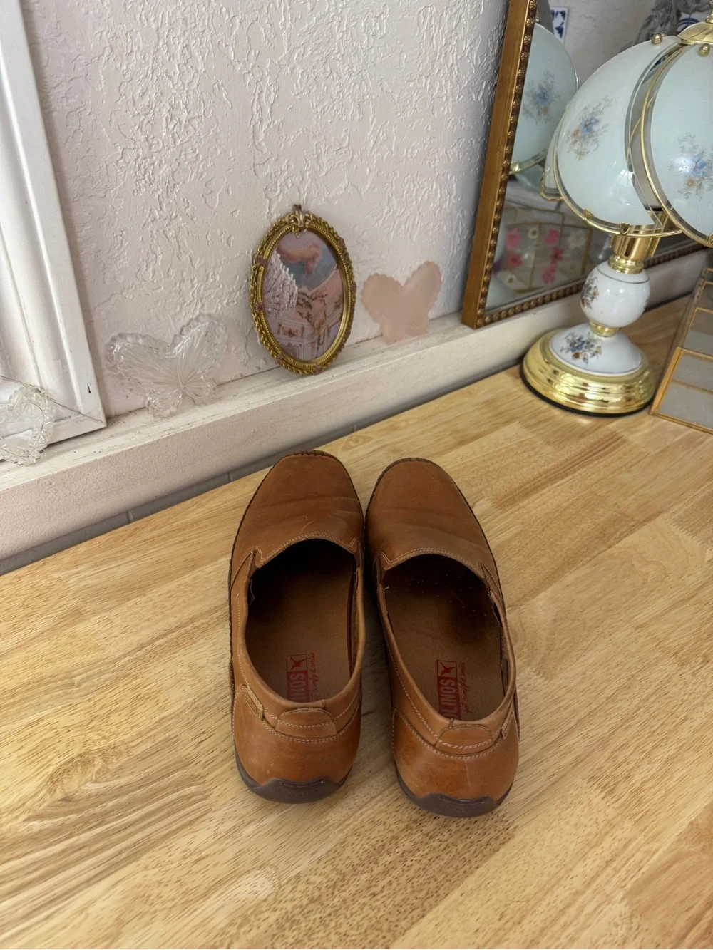 Pikolinos Brown Leather Slip-On Loafers Comfort Shoes EU 43 Classic Casual